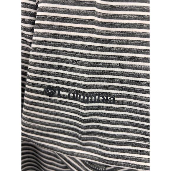 NWT Charlotte Hornets Columbia Polo Shirt Men’s Medium Gray Stripe Omni-Wick - Picture 4 of 10